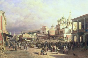 Piac Nyizsnyijban, Novgorodban, 1872